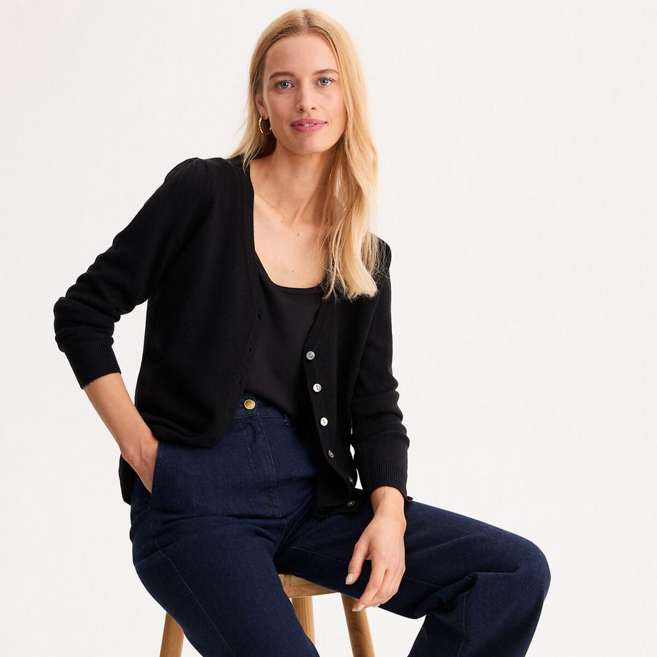 La Redoute Collections Cardigan Col V Maille Fine  