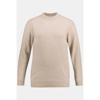 JP1880  Pullover, Langarm, Ripp Stehkragen, Strukturstrick 