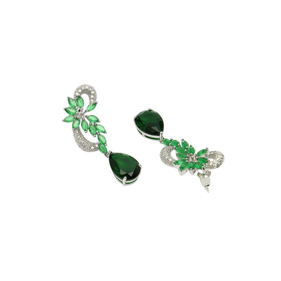 AVANT-GARDE PARIS  Diva Kollektion Moderne Zirkonia-Florale Tropfenohrringe 