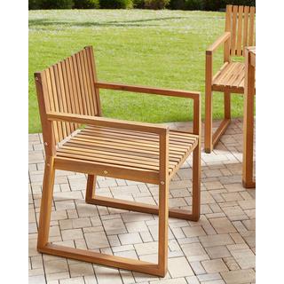 Beliani Lot de 2 chaises de jardin en Bois d'acacia certifié FSC® Rustique SASSARI II  