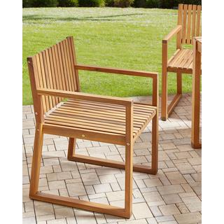 Beliani Lot de 2 chaises en Bois d'acacia certifié FSC® Rustique SASSARI II  