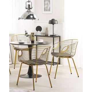 Beliani Lot de 2 chaises en Acier Moderne HOBACK  