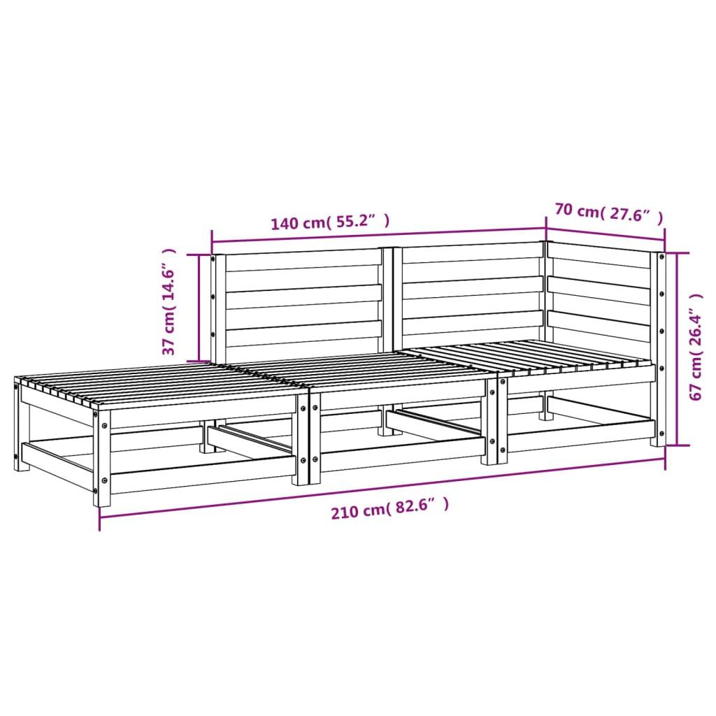 VidaXL Gartensofa kiefernholz  