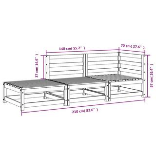 VidaXL Gartensofa kiefernholz  