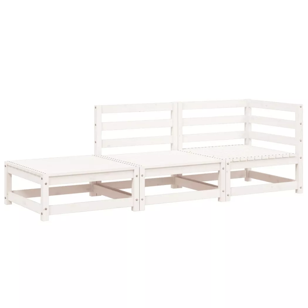 VidaXL - divano da giardino Legno di pino, One Size, Blanco