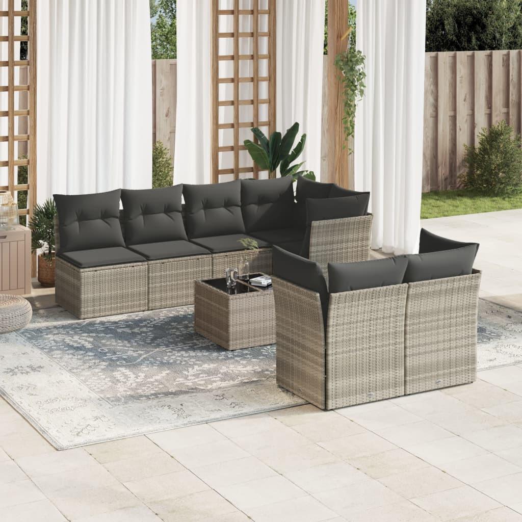 VidaXL set divano da giardino Polirattan  