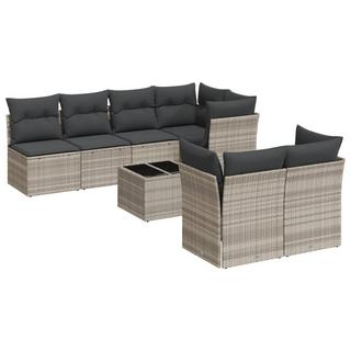 VidaXL set divano da giardino Polirattan  