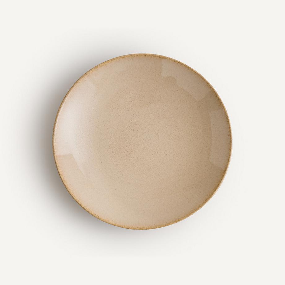 Lot de 4 assiettes à dessert en grès émaillé