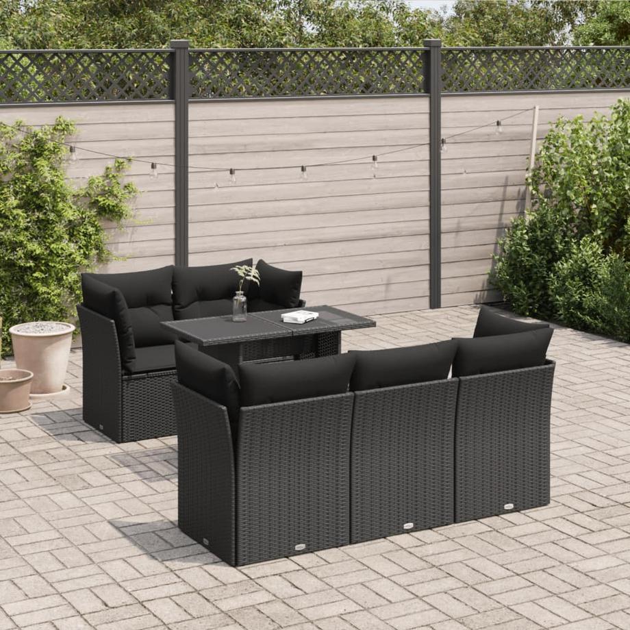 VidaXL Ensemble de canapés de jardin rotin synthétique  