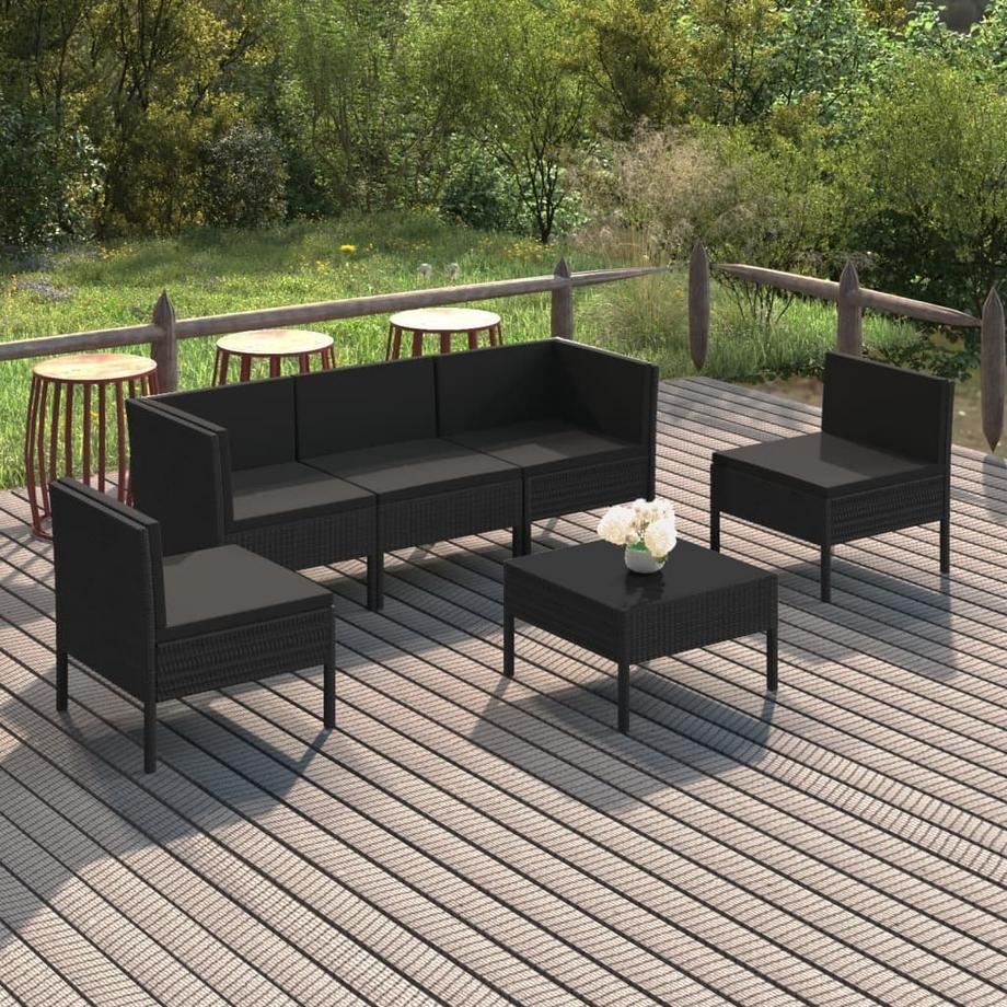 VidaXL Salon de jardin rotin synthétique  