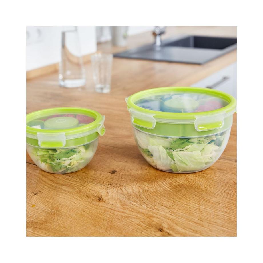 emsa  Clip+Go (Salatbox, 2.6 l, Grün) 