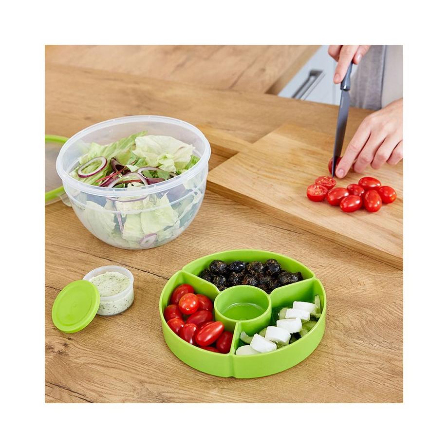 emsa  Clip+Go (Salatbox, 2.6 l, Grün) 