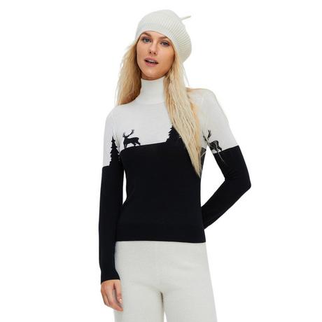 Bellemere New York  Maglione da donna Bellemere in lana merino 'Deer & Tree' 