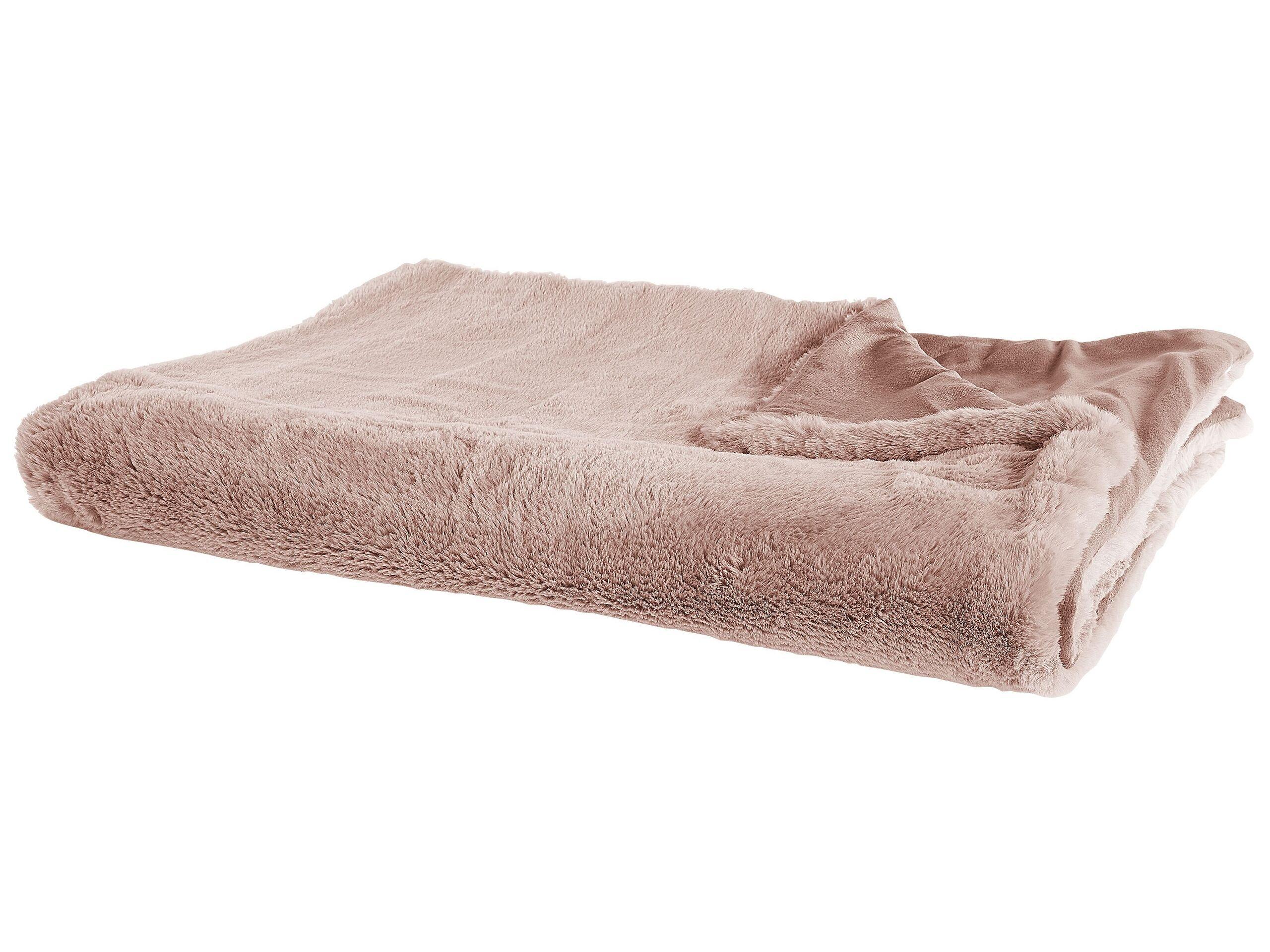 Beliani Kuscheldecke aus Polyester Modern CHAAB  