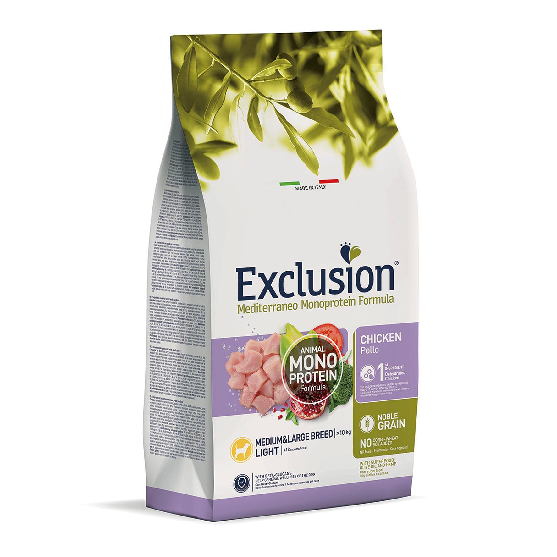 Exclusion  Mediterraneo Light Adult Medium und Large Chicken 