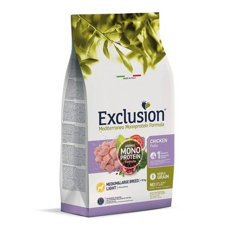 Exclusion  Mediterraneo Light Adult Medium et Large Chicken 