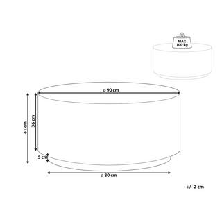 Beliani Couchtisch aus Leichtbeton (MgO) Modern TREZZO  