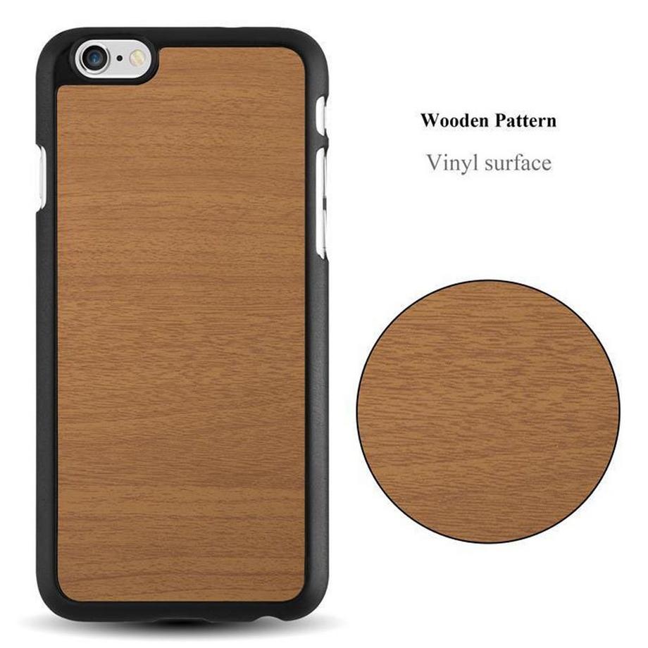 Cadorabo  Housse compatible avec Apple iPhone 6 PLUS / 6S PLUS - Hard Case Coque de protection en bois contre les rayures et les chocs 