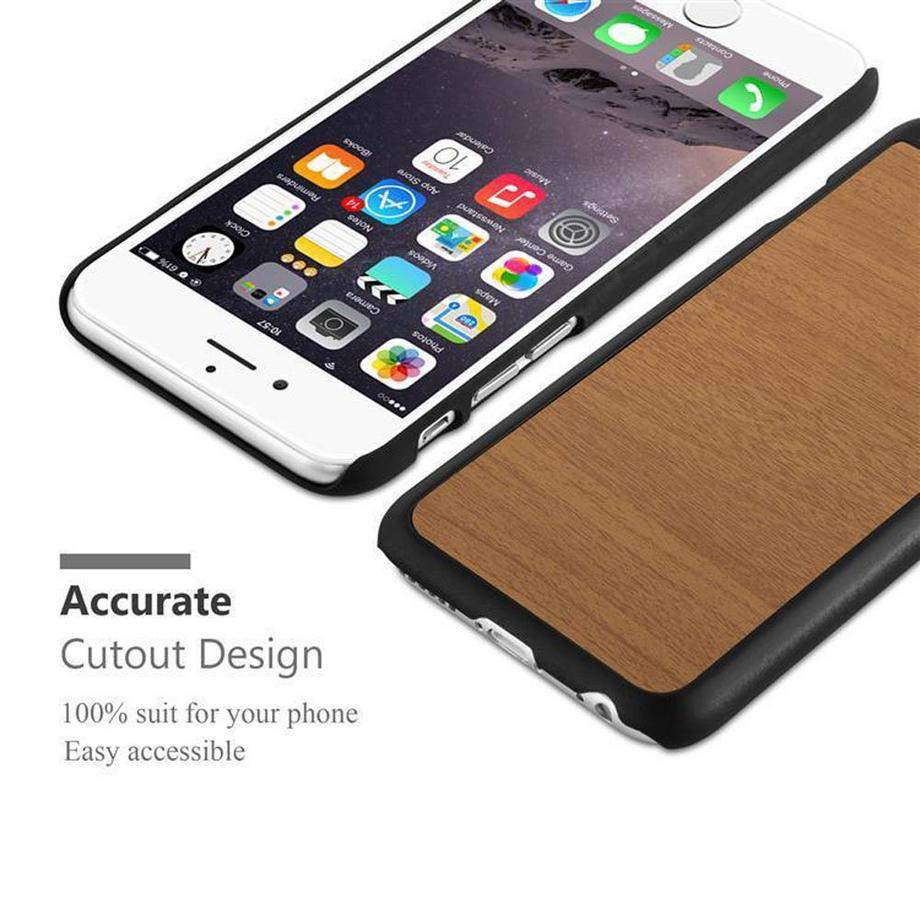 Cadorabo  Housse compatible avec Apple iPhone 6 PLUS / 6S PLUS - Hard Case Coque de protection en bois contre les rayures et les chocs 