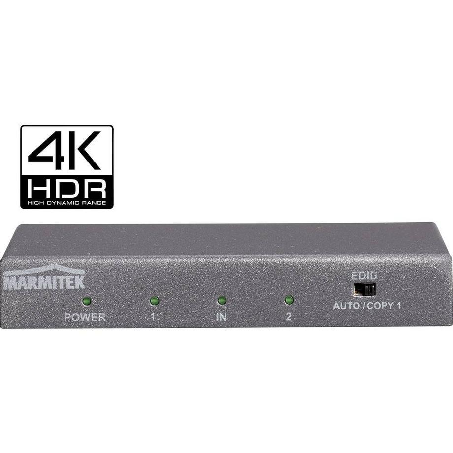 Marmitek  HDMI Splitter 1 ein 2 aus 3D 4K60 (4:4:4) HDCP 2.2 Metallgehäuse 