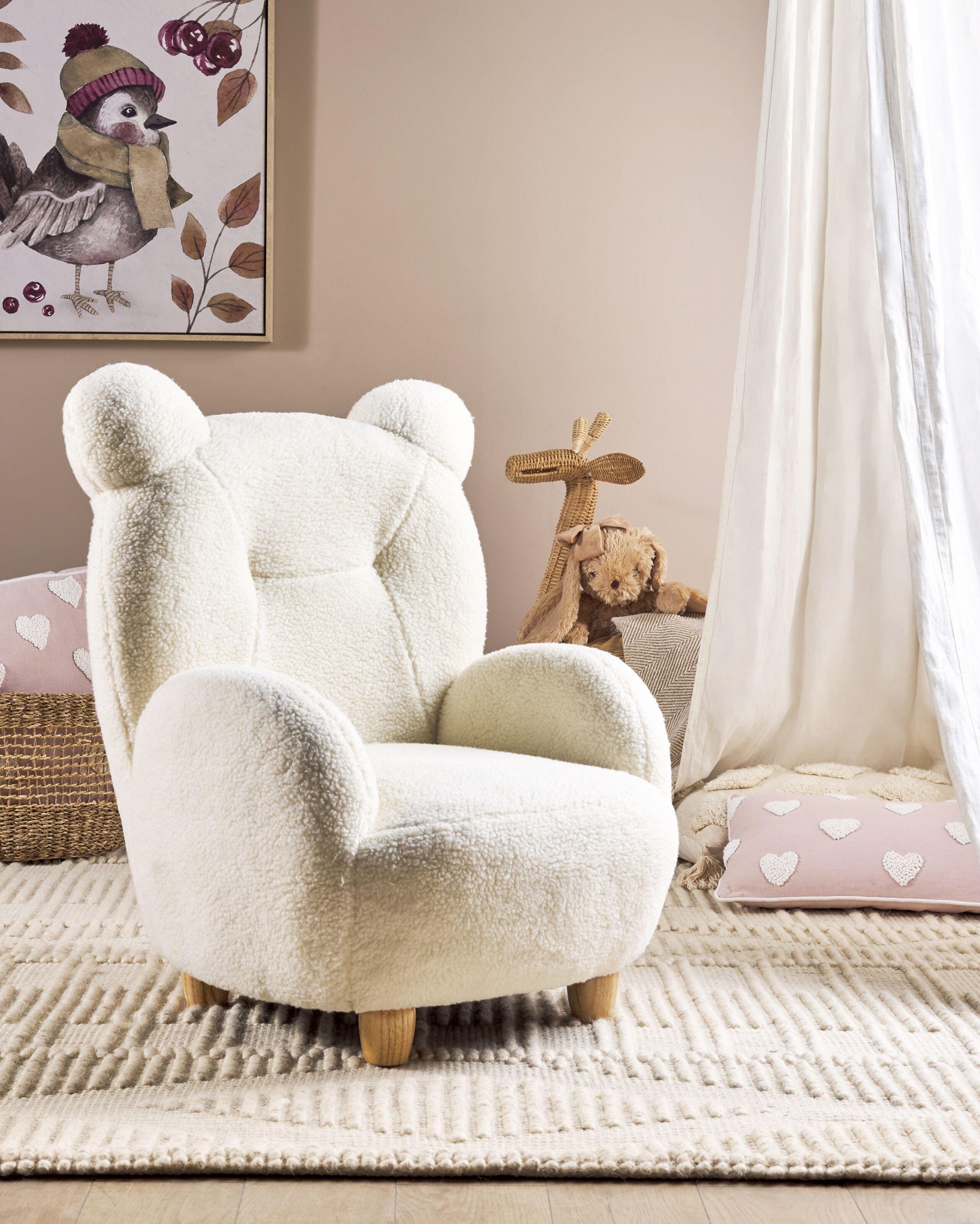 Beliani Chaise pour enfant en Bouclé Moderne MELBU  