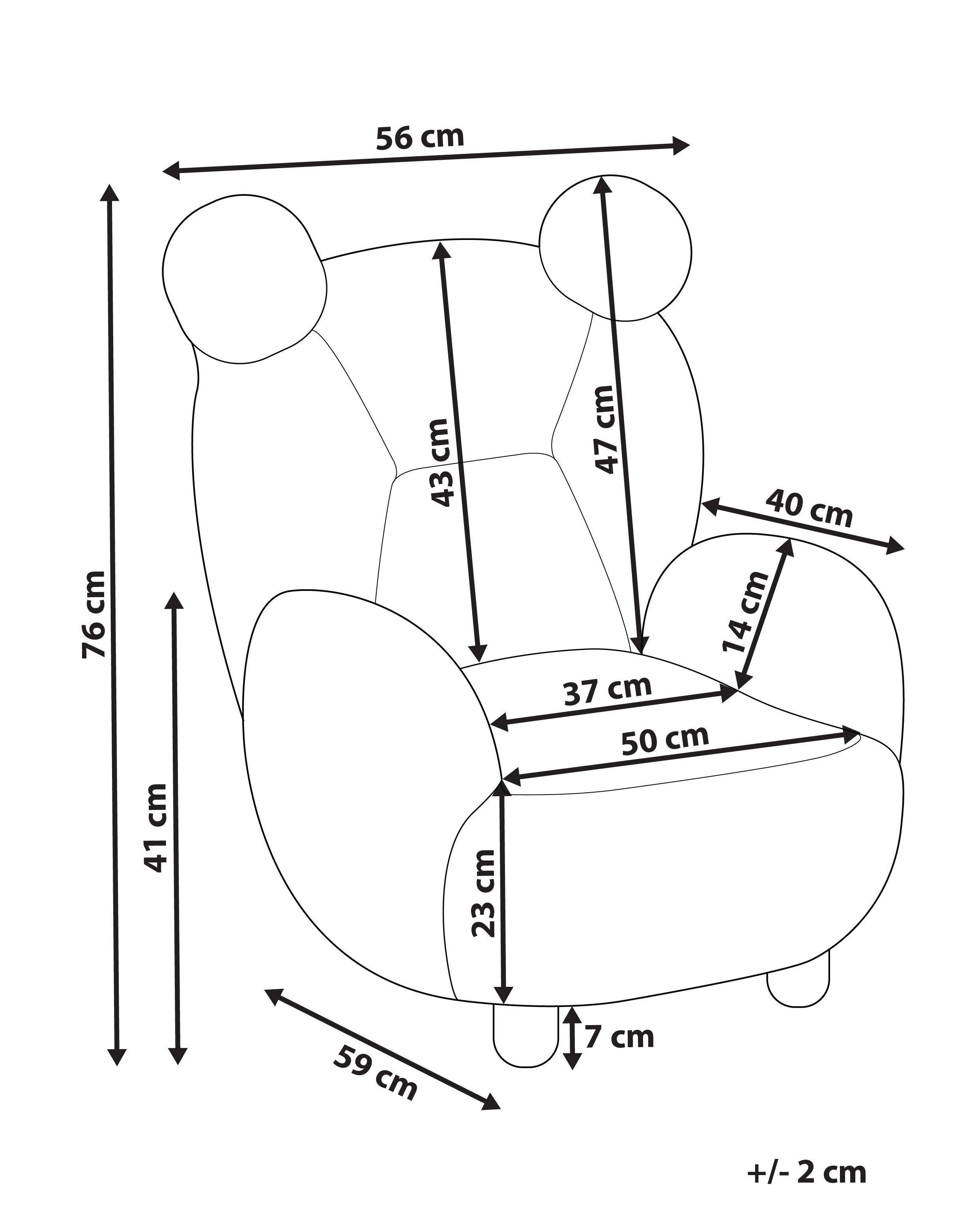 Beliani Chaise pour enfant en Bouclé Moderne MELBU  