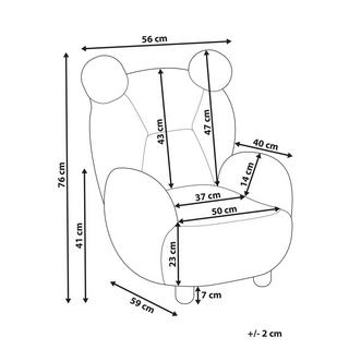 Beliani Chaise pour enfant en Bouclé Moderne MELBU  