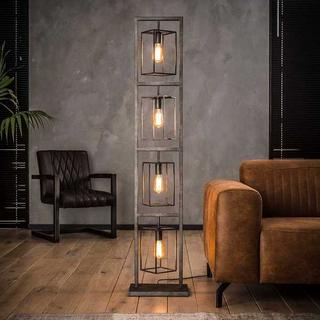 mutoni Lampadaire Cubic Tower 4 lumières fini argent antique  