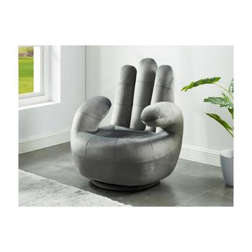 Fauteuil main pivotant CATCHY en velours