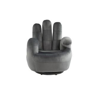 Vente-unique Fauteuil main pivotant CATCHY en velours  