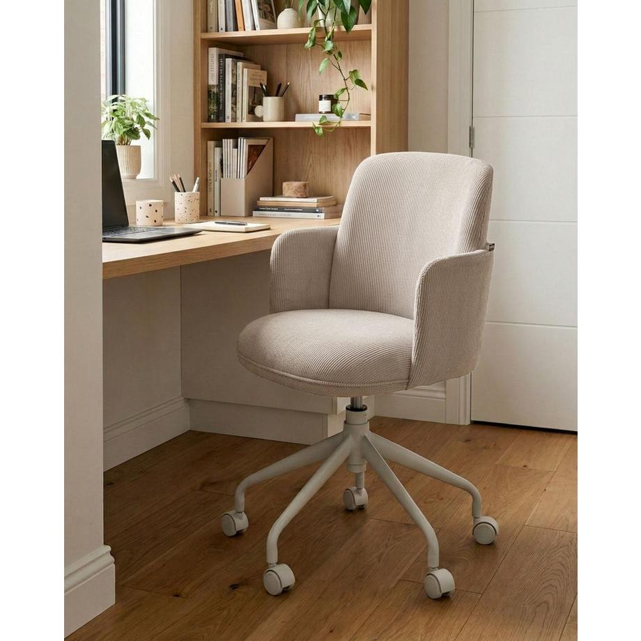 Beliani Bürostuhl aus Cord Minimalistisch DRYDEN  