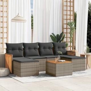 VidaXL set divano da giardino Polirattan  