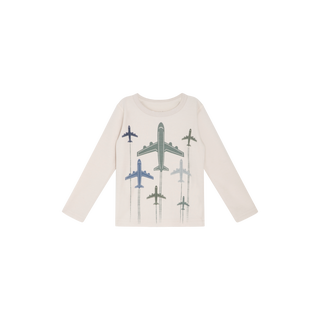 Hust and Claire  Woll/Bambus Abba Shirt Flugzeuge 