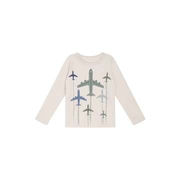 Woll/Bambus Abba Shirt Flugzeuge