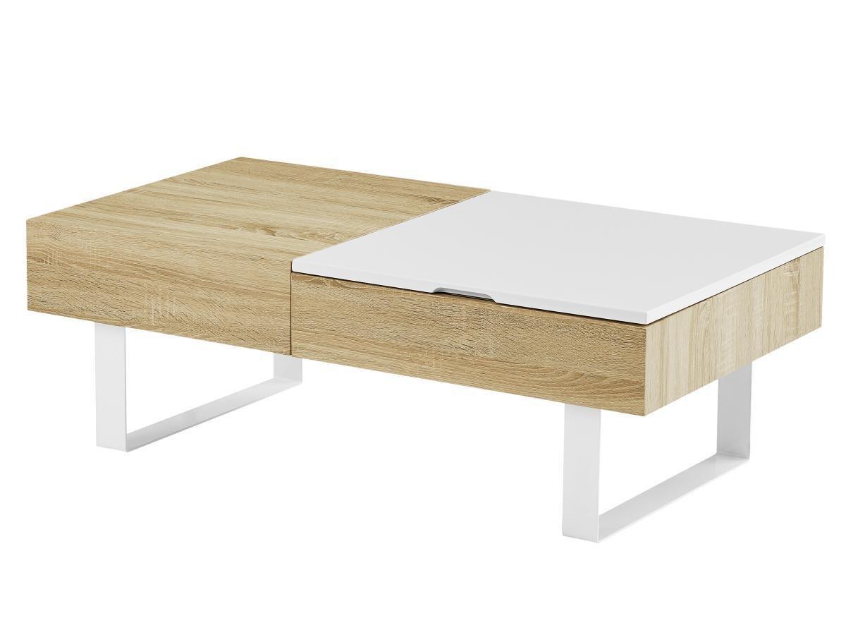 Tavolino SHW Con Ripiano E Cassetto Contenitore, Finitura Espresso, Design Salvaspazio, 41x16x53 Cm