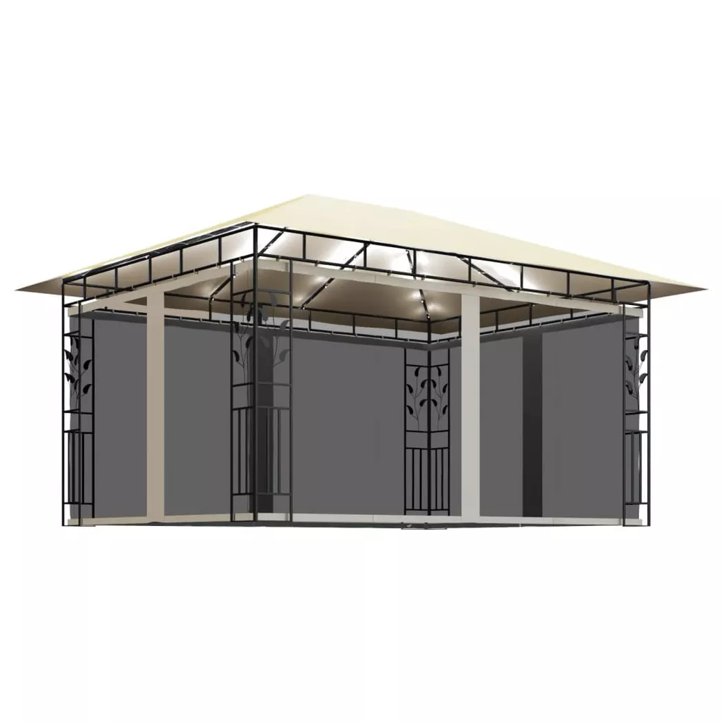 VidaXL - Gartenpavillon gewebe, One Size, Light Beige