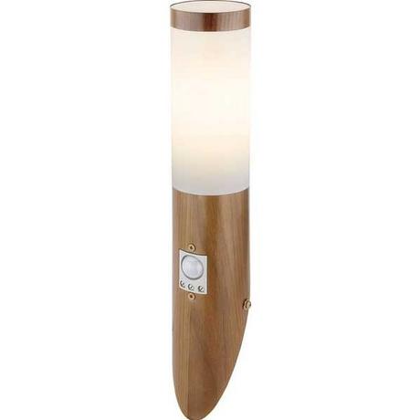 mutoni Lampada da esterno Boston inox 1xE27 effetto legno opale 8x8x41  