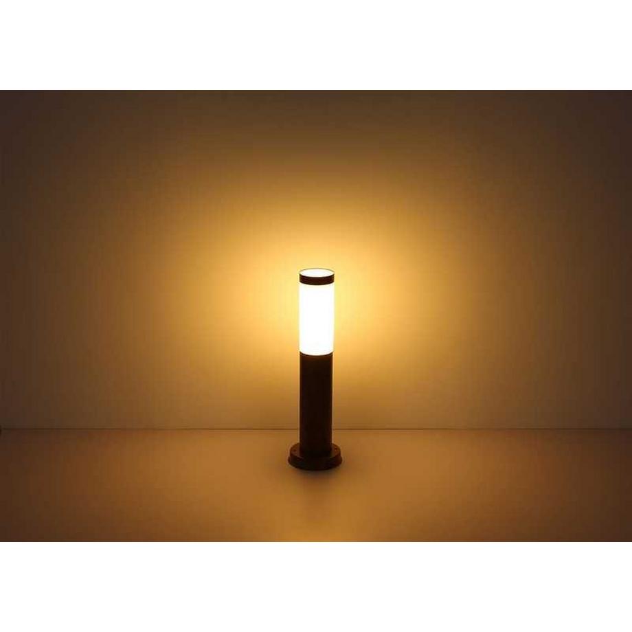 mutoni Lampada da esterno Boston inox 1xE27 effetto legno opale 8x8x41  