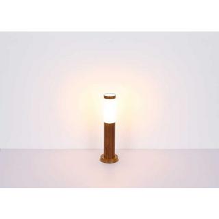 mutoni Lampada da esterno Boston inox 1xE27 effetto legno opale 8x8x41  