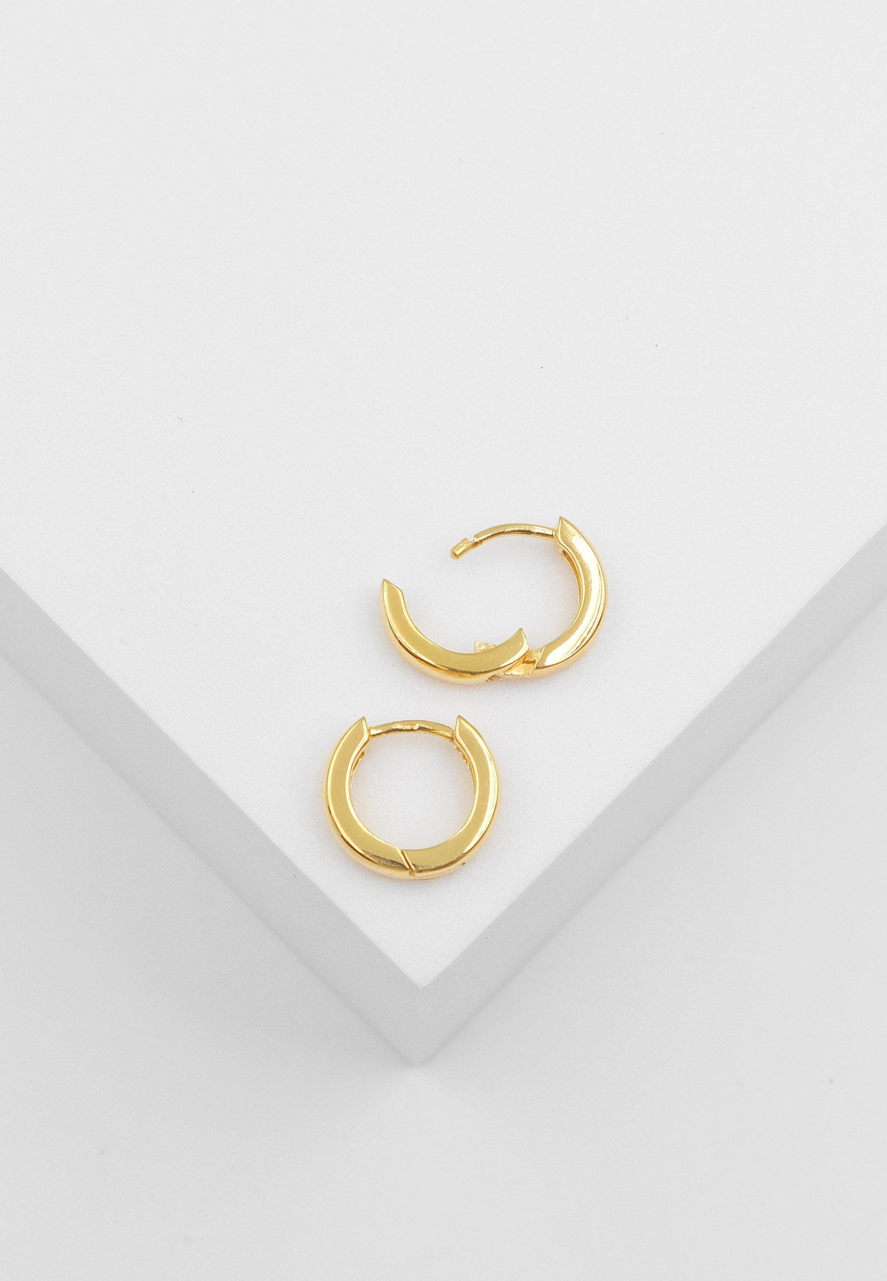 MUAU Schmuck  Creolen Gelbgold 750, 14mm 