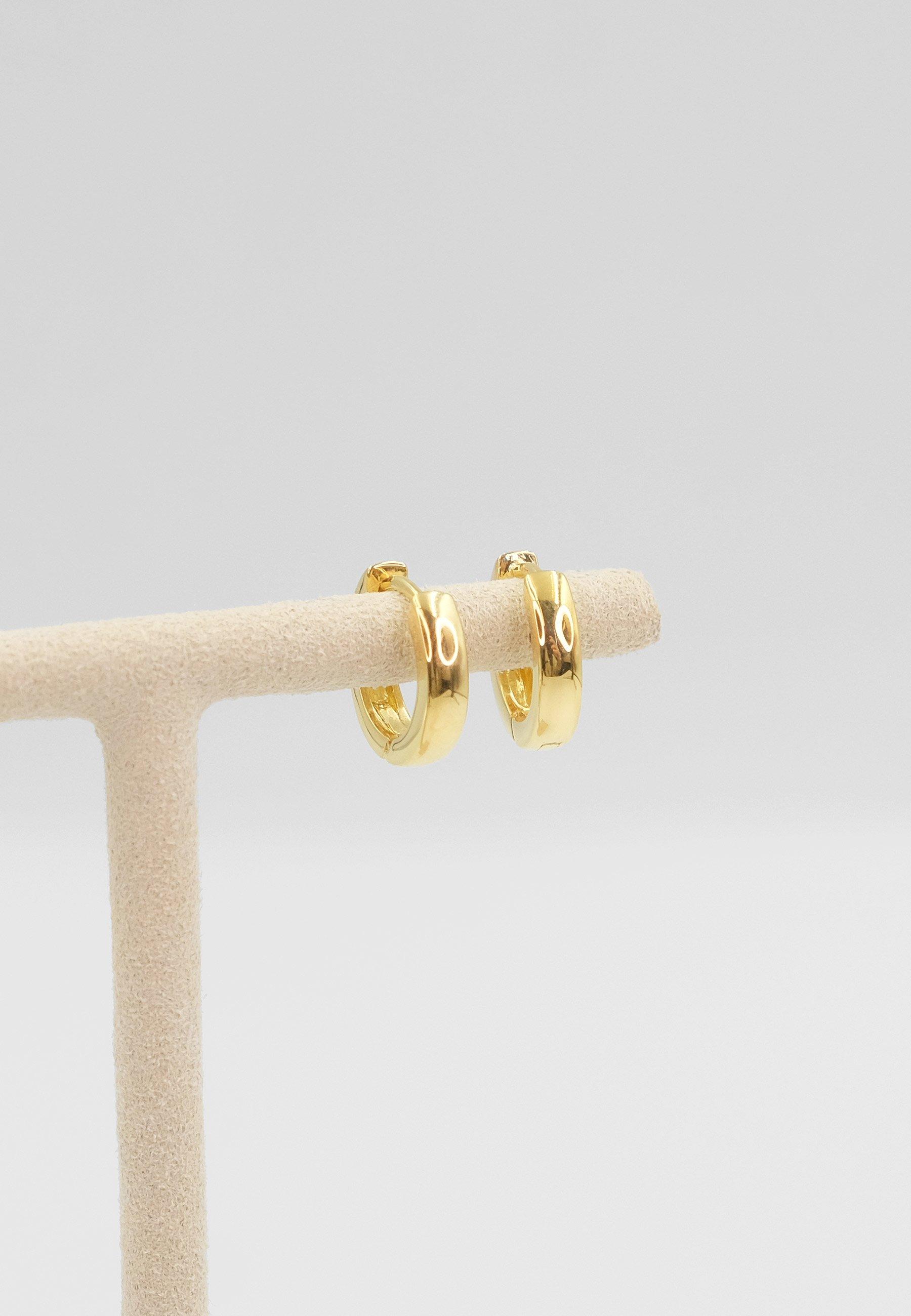 MUAU Schmuck  Creolen Gelbgold 750, 14mm 