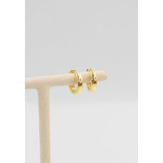 MUAU Schmuck  Creolen Gelbgold 750, 14mm 