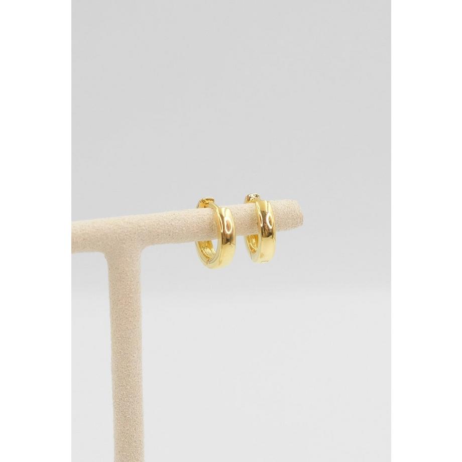 MUAU Schmuck  Creolen Gelbgold 750, 14mm 