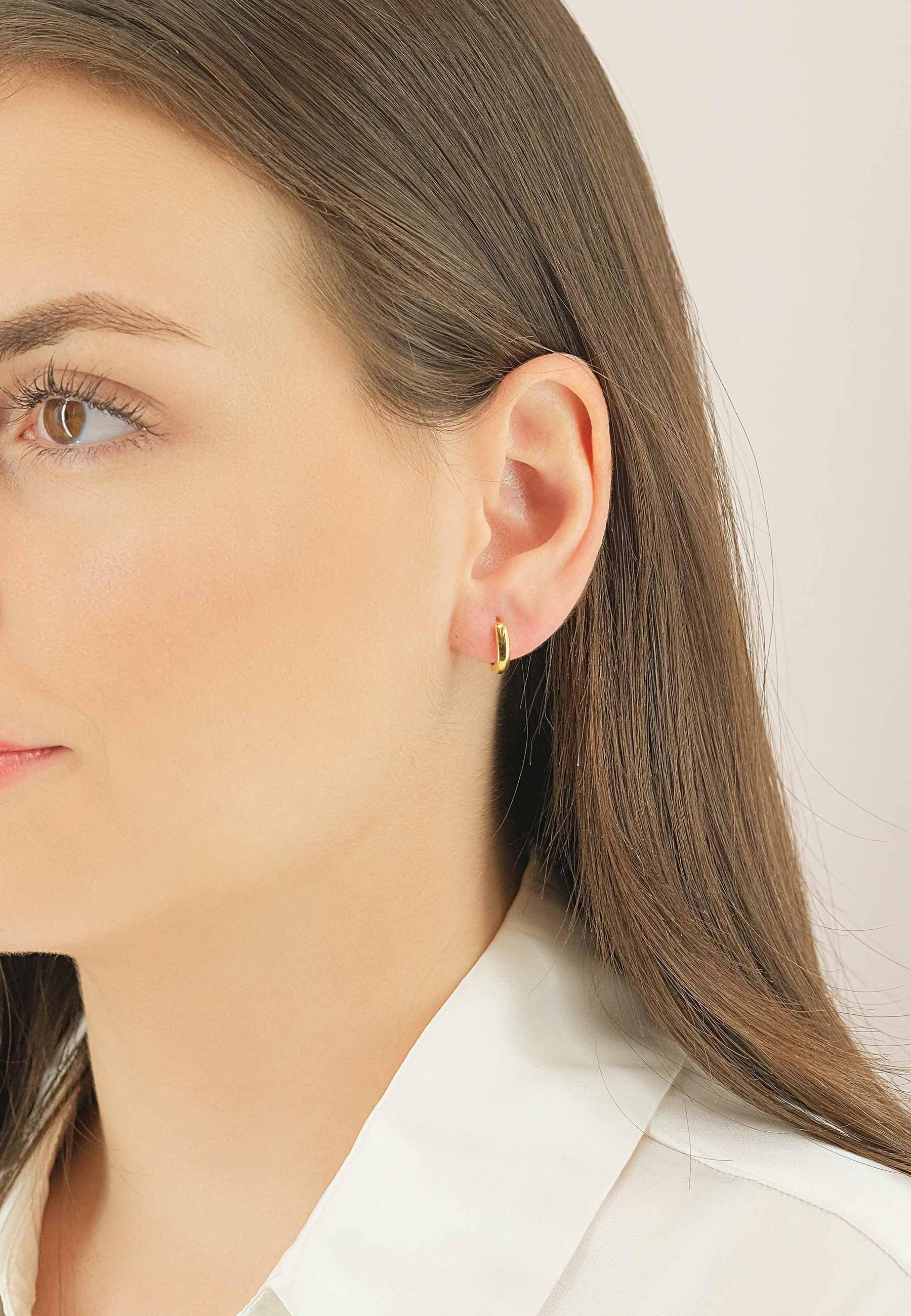 MUAU Schmuck  Creolen Gelbgold 750, 14mm 