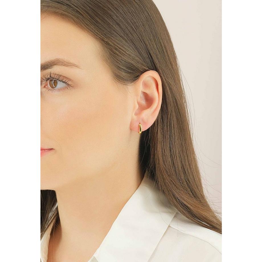 MUAU Schmuck  Creolen Gelbgold 750, 14mm 