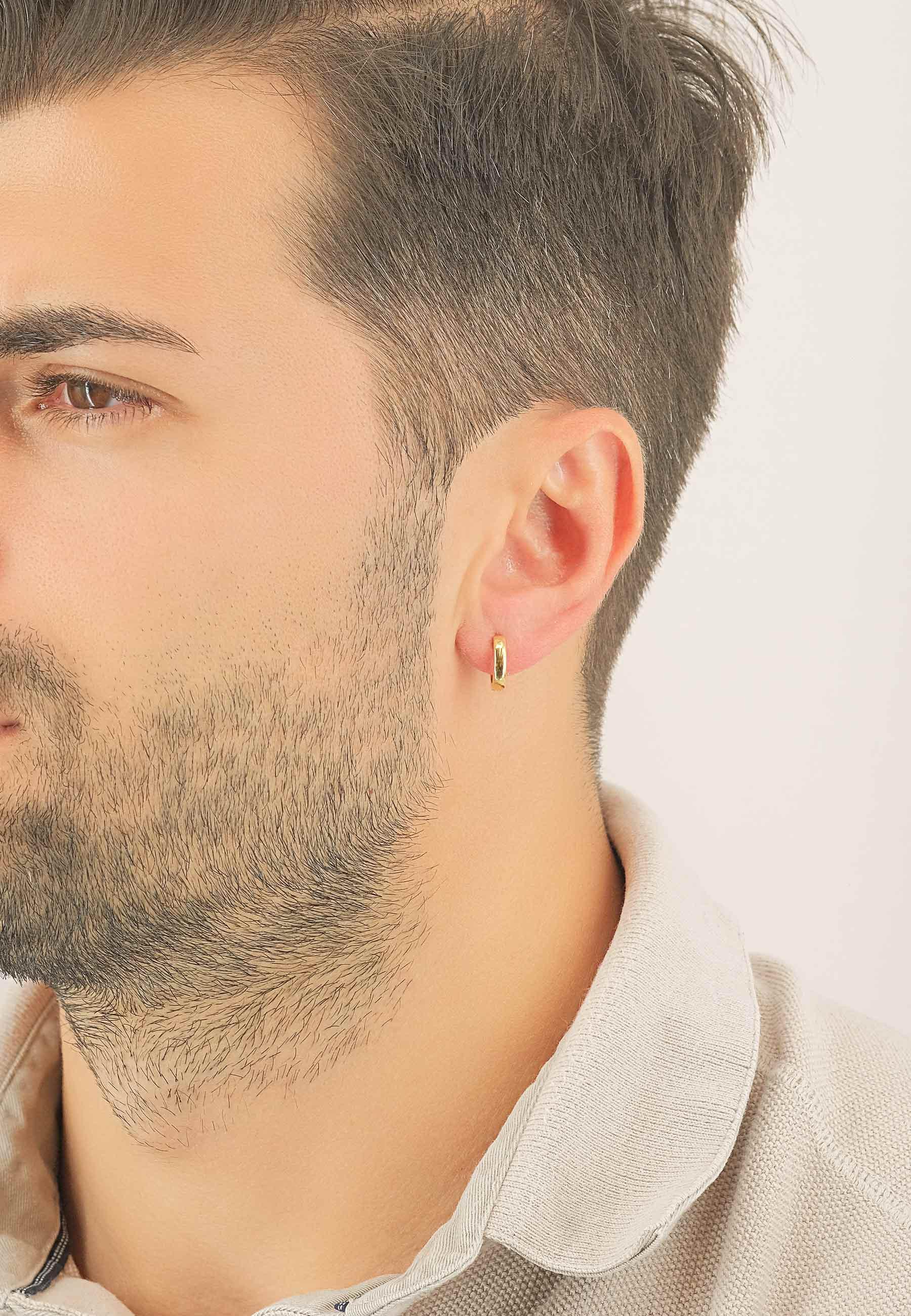 MUAU Schmuck  Creolen Gelbgold 750, 14mm 