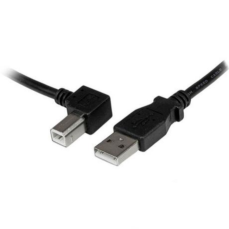 STARTECH.COM  Câble USB 2.0 A vers USB B Coudé à Gauche Mâle / Mâle pour imprimante - 3 m - Noir 