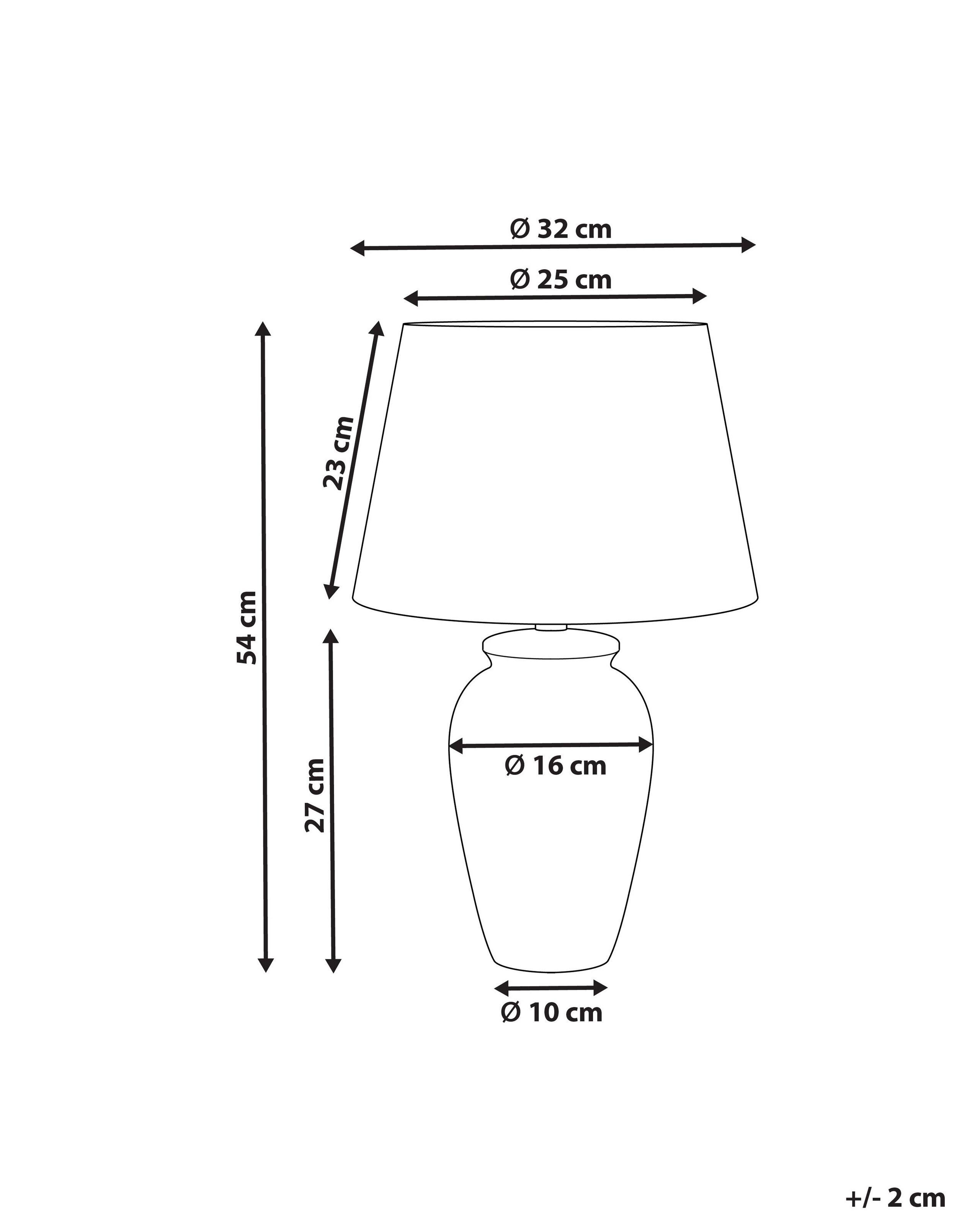 Beliani Lampe à poser en Porcelaine Traditionnel BELUSO  