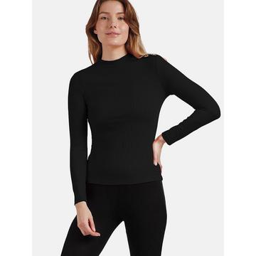 Top a maniche lunghe con collo alto Perkins