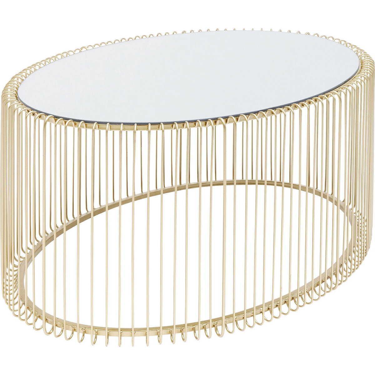 KARE Design Couchtisch Wire Uno Brass 60x90cm  